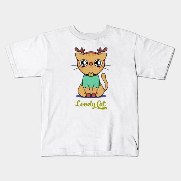 Lovely cat Kids T-Shirt by This is store